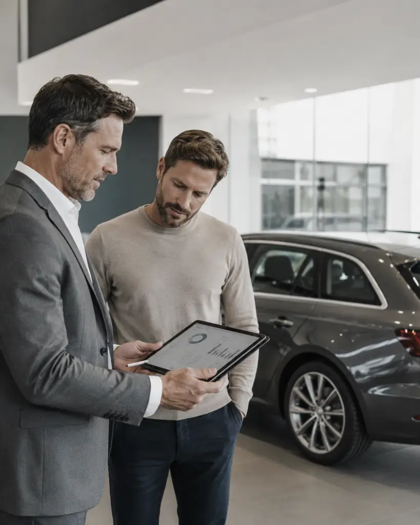 Consultancygesprek over zakelijke mobiliteit