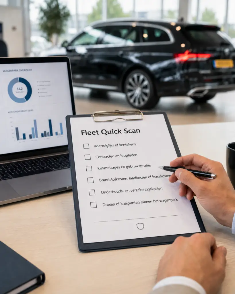 Checklist voor wagenparkscan en verbeterpunten