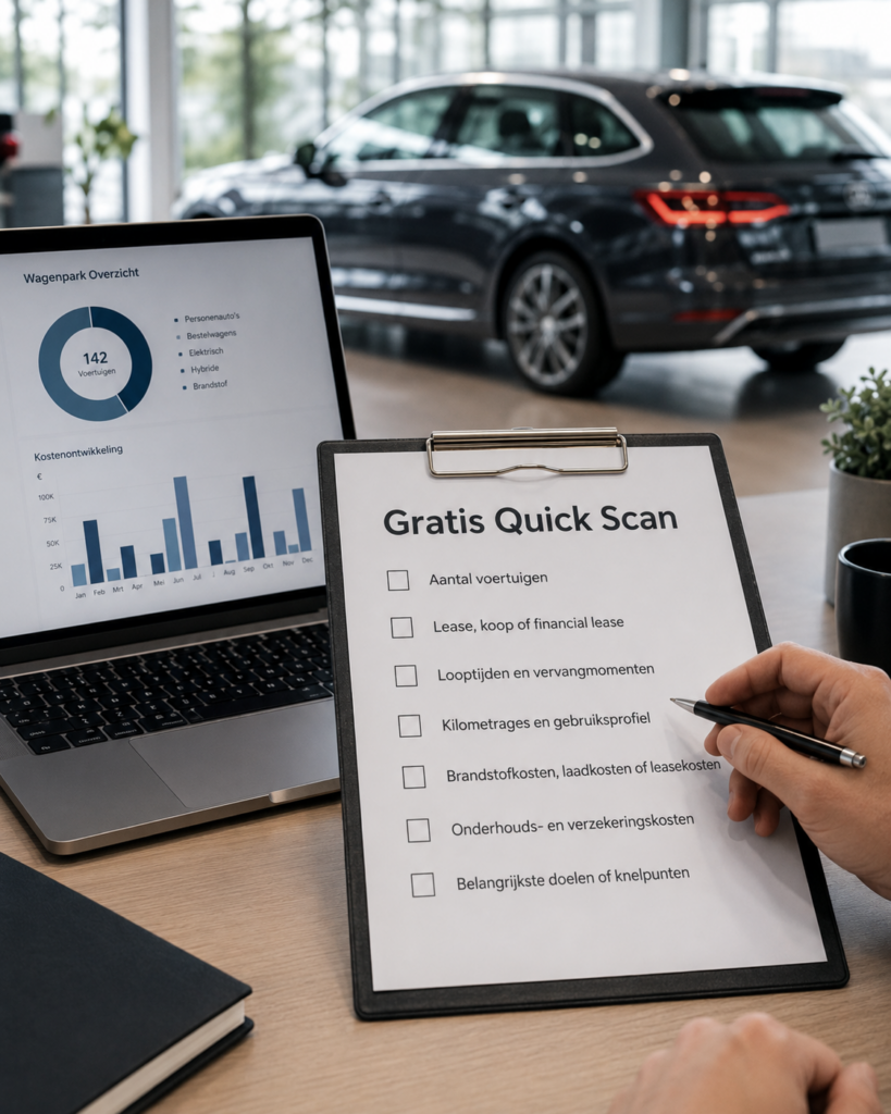 Checklist voor gratis quick scan van het wagenpark